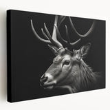 Stretched canvas wall art showcasing a side view of an antelope in a vibrant natural setting, perfect for wildlife enthusiasts and home decor lovers.