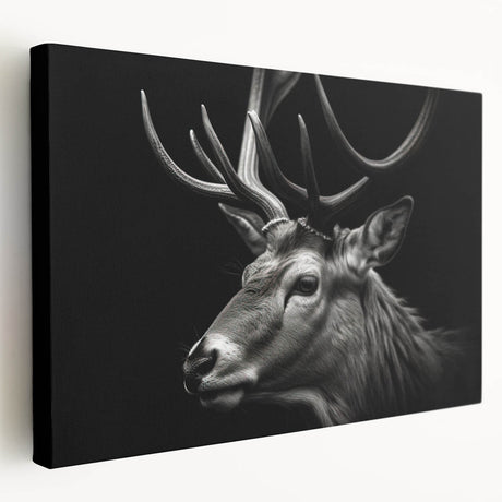 Stretched canvas wall art showcasing a side view of an antelope in a vibrant natural setting, perfect for wildlife enthusiasts and home decor lovers.