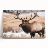Stretched canvas wall art featuring a vibrant antelope design in earthy tones, highlighting wildlife themes, perfect for enhancing home decor with a nature-inspired touch.
