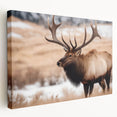Stretched canvas wall art depicting a side view of a graceful antelope in a natural habitat, showcasing vibrant earthy tones and detailed textures, ideal for wildlife enthusiasts.