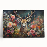 Stretched canvas wall art featuring a vibrant antelope design, showcasing intricate details and earthy colors, perfect for enhancing nature-themed decor.