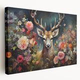 Stretched canvas wall art showcasing a detailed side view of an antelope in a vibrant natural setting, perfect for wildlife enthusiasts and home decor.