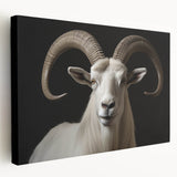 Side view of a vibrant stretched canvas featuring an antelope design, showcasing intricate details and earthy colors, perfect for wildlife-themed decor.
