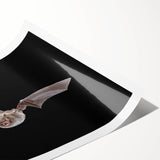 Bat-themed wall art print showcasing a detailed illustration of various bat species in a natural setting, designed for wildlife enthusiasts and home decor.