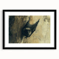 Framed wall art featuring a bat design from a wildlife collection, displayed in a sleek black frame with a mat, perfect for animal-themed decor.