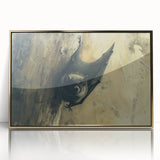 Framed wall art featuring a bat design in a gold acrylic frame, showcasing intricate details and vibrant colors, perfect for wildlife enthusiasts and modern decor.