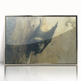 Framed wall art featuring a striking bat design in silver, showcasing intricate details and vibrant colors, perfect for wildlife enthusiasts and modern decor.