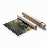 Stylish rolled print of a bat design from the 'Animals A Wild Life' collection, showcasing intricate details and vibrant colors, perfect for wildlife-themed decor.