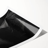 Bat-themed wall art print showcasing intricate animal designs in earthy tones, rolled and ready for display, perfect for wildlife enthusiasts and home decor.