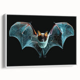Framed wall art featuring a detailed bat design from the Animals A Wild Life collection, showcasing intricate textures and a white background, ideal for wildlife enthusiasts.