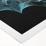 Rolled canvas art showcasing a vibrant bat design, featuring intricate details and colors, perfect for wildlife enthusiasts and home decor.