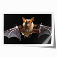 Bat-themed wall art print showcasing a vibrant design featuring various species of bats in a colorful, whimsical style, perfect for wildlife enthusiasts.