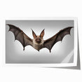 Bat design wall art print featuring a detailed illustration of various bat species against a vibrant background, perfect for wildlife enthusiasts and home decor.