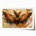 Rolled print showcasing a bat design from the Animals A Wild Life collection, featuring vibrant colors and intricate details, ideal for wildlife enthusiasts and home decor.
