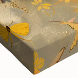 Close-up of a stretched canvas featuring a vibrant bat design from the "Animals: A Wild Life" wall art collection, showcasing intricate details and rich colors, perfect for nature enthusiasts.