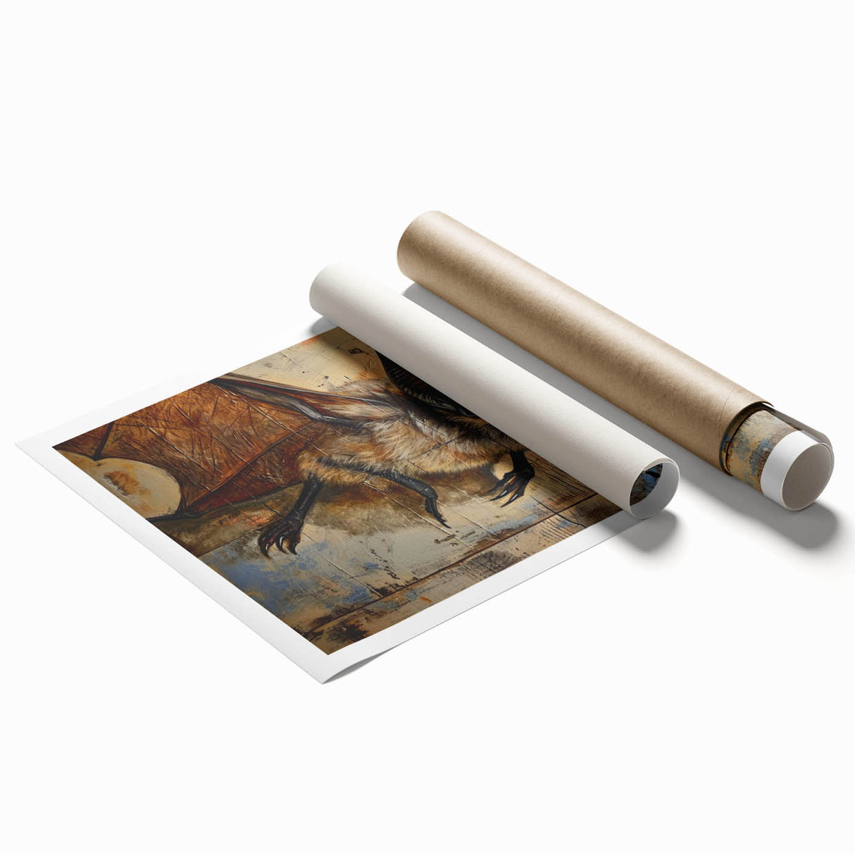 Bat-themed wall art design showcasing a variety of intricate bat illustrations in a vibrant color palette, ideal for wildlife enthusiasts, printed on premium quality material.