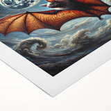 Rolled canvas showcasing a vibrant bat-themed wildlife design, featuring intricate details and rich colors, ideal for animal lovers and home decor enthusiasts.