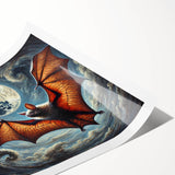 Bat-themed wall art print showcasing a detailed illustration of various bat species in a vibrant, colorful design, ideal for wildlife enthusiasts and home decor.