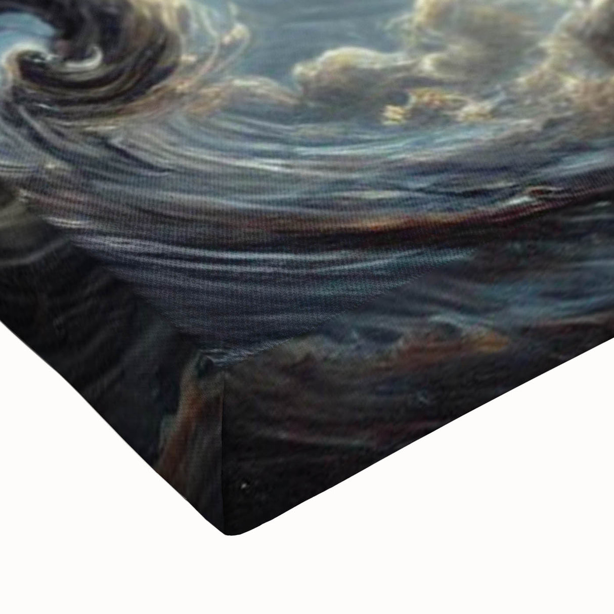 Close-up of a vibrant canvas print featuring a detailed bat design, showcasing intricate textures and colors, ideal for wildlife art enthusiasts and home decor.