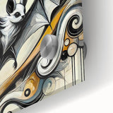 Close-up of a vibrant acrylic glass wall art piece featuring a bat design, showcasing intricate details and rich colors, perfect for wildlife decor enthusiasts.