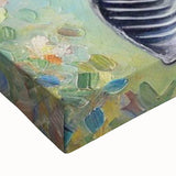 Close-up of a vibrant bat-themed wall art design on stretched canvas, showcasing intricate details and rich colors, perfect for wildlife enthusiasts and home decor.