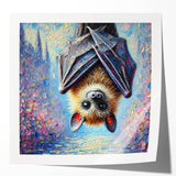 Bat-themed wall art collection featuring intricate designs on a glossy surface, perfect for nature lovers and wildlife enthusiasts, showcasing a modern aesthetic.