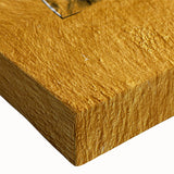 Close-up of a stretched canvas wall art depicting a majestic buffalo, showcasing intricate details and rich colors, ideal for wildlife enthusiasts and home decor. This vibrant piece captures the essence of nature, perfect for enhancing any living space.