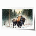 Buffalo wall art print showcasing a detailed bison design, featuring earthy tones and intricate textures, perfect for wildlife enthusiasts and home decor.