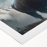 Rolled canvas art depicting a majestic buffalo in a natural setting, showcasing rich textures and earth-toned colors, perfect for wildlife enthusiasts and home decor.