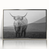 Framed acrylic wall art featuring a majestic silver buffalo design, showcasing intricate details and vibrant colors, perfect for wildlife enthusiasts and home decor.