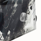 Close-up of a vibrant acrylic glass wall art piece depicting a majestic buffalo, showcasing intricate details and textures, perfect for wildlife enthusiasts.