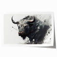 Buffalo wall art print showcasing a detailed bison design, featuring earthy tones and intricate textures, ideal for wildlife enthusiasts and home decor.