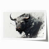 Buffalo wall art print showcasing a detailed bison design, featuring earthy tones and intricate textures, ideal for wildlife enthusiasts and home decor.
