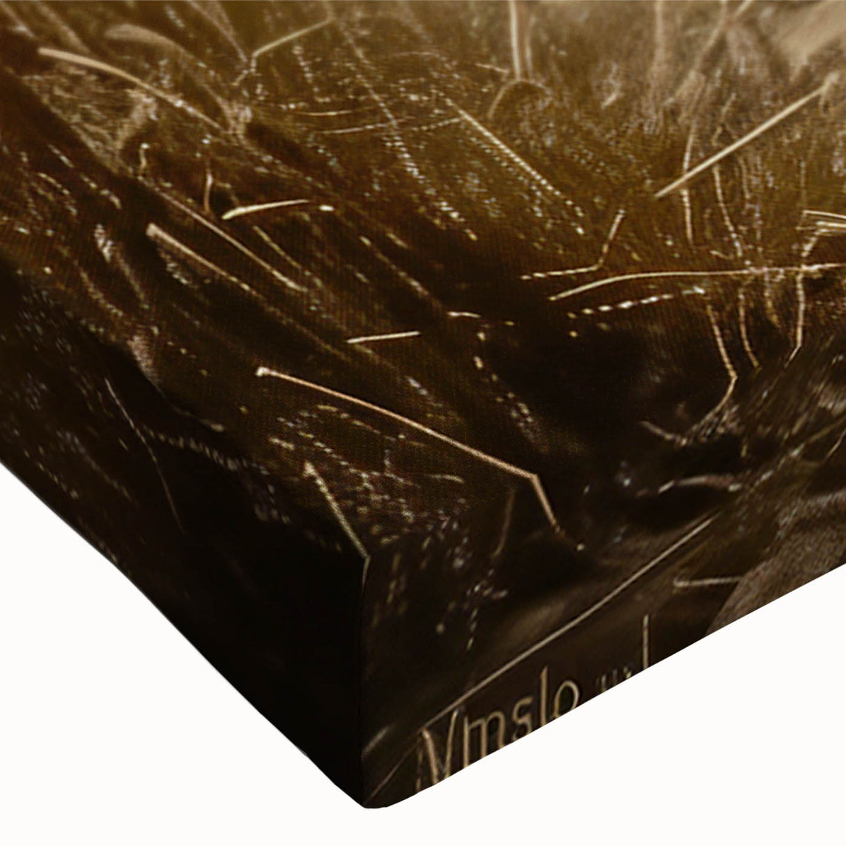 Close-up of a striking buffalo wall art piece, showcasing intricate textures and details of the bison design on stretched canvas, perfect for wildlife enthusiasts.