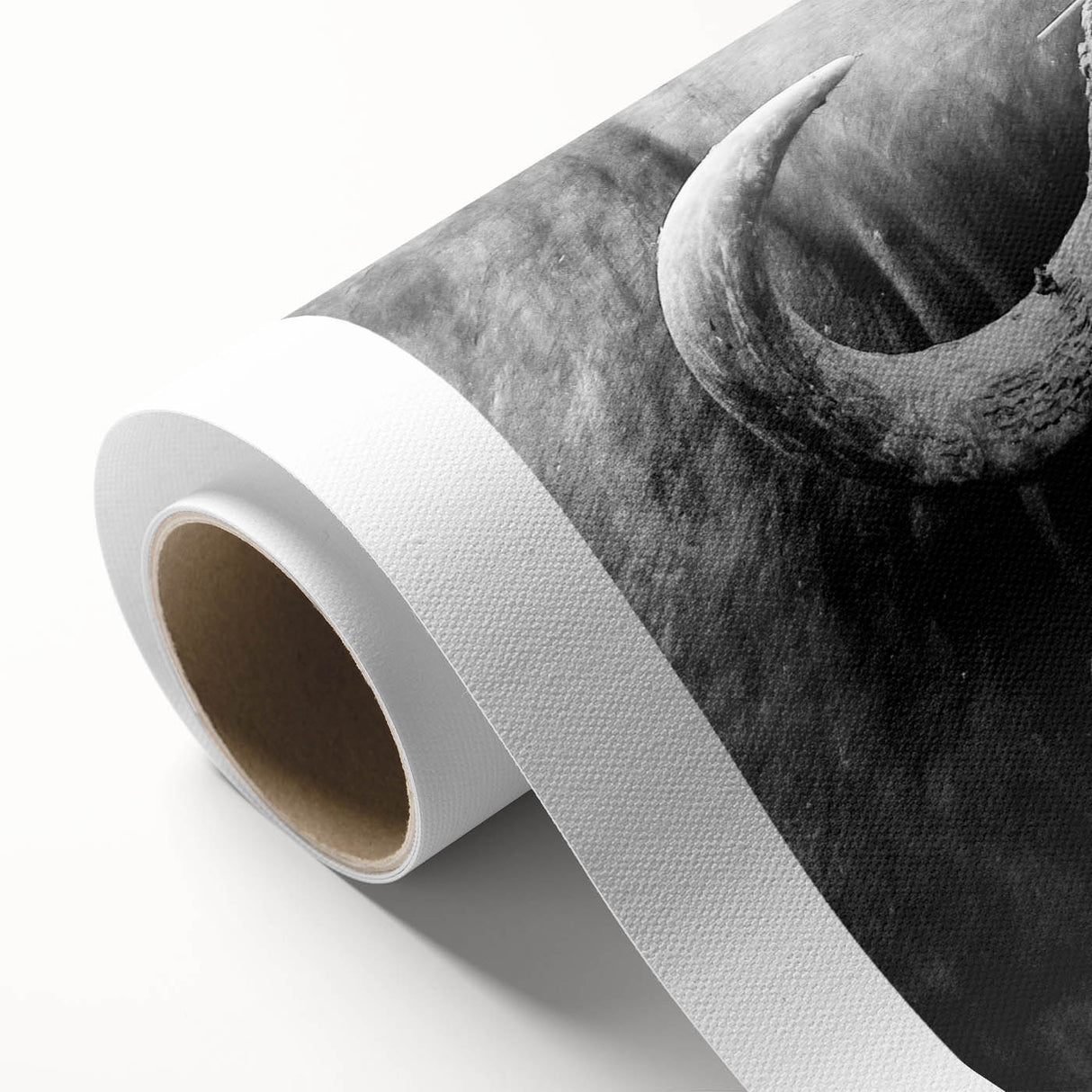 Buffalo wall art design showcasing a majestic bison, rendered in intricate detail on rolled canvas, perfect for adding a touch of wildlife elegance to home decor.