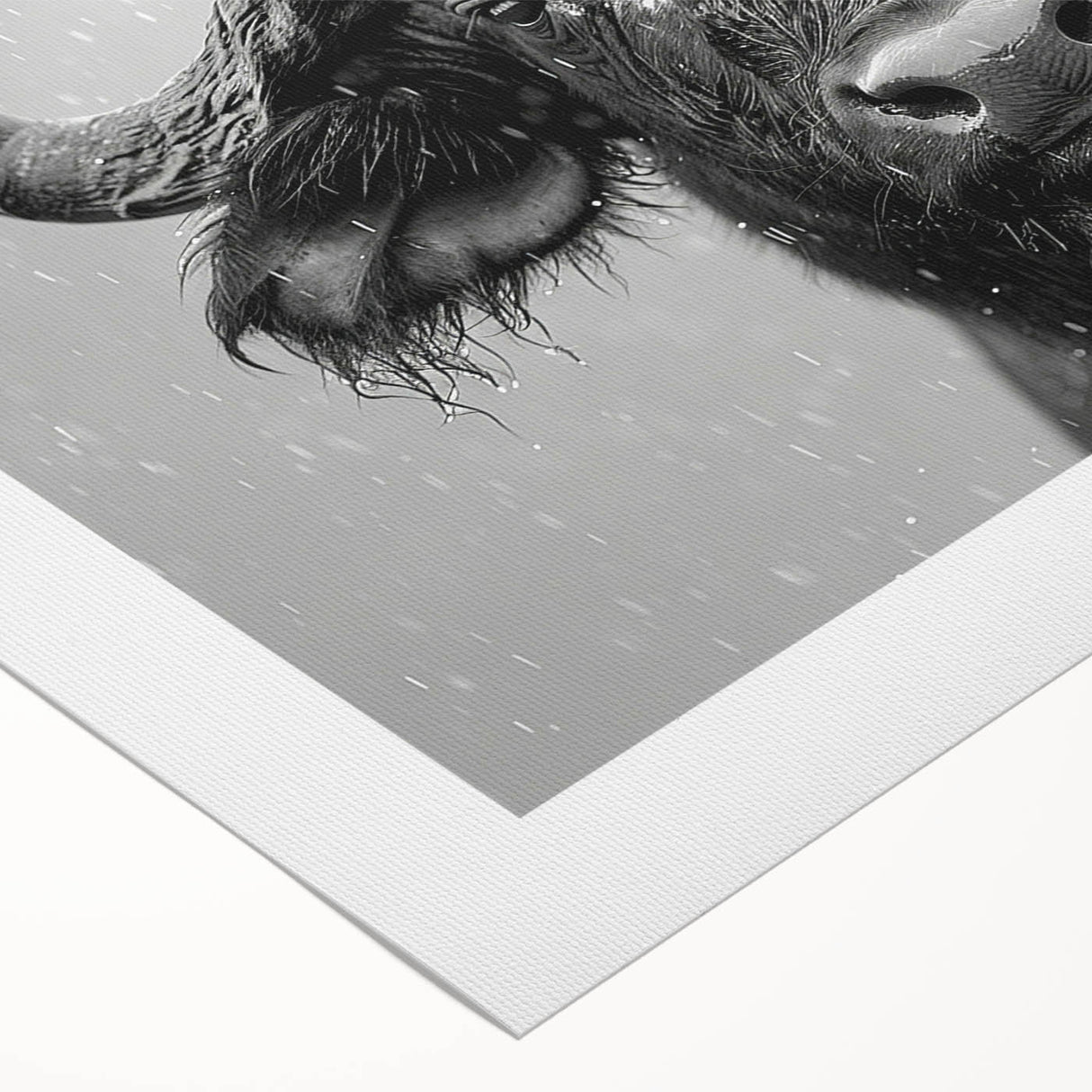 Rolled canvas wall art showcasing a majestic bison in a natural setting, featuring rich earthy colors and detailed textures, perfect for wildlife enthusiasts. This striking piece adds a touch of nature-inspired decor to any space.