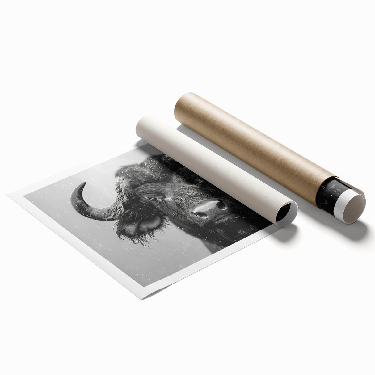 Buffalo wall art print showcasing a detailed and vibrant bison design, featuring earthy tones and textures, perfect for wildlife enthusiasts and home decor.