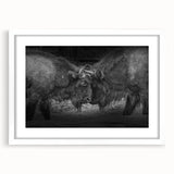 Framed wall art featuring a majestic buffalo design, showcasing intricate details and vibrant colors, perfect for wildlife enthusiasts and home decor.