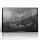 Framed acrylic wall art displaying a majestic buffalo design in a modern black frame, perfect for animal lovers and home decor enthusiasts. This striking piece adds a touch of wildlife elegance to any interior space, making it an ideal centerpiece.