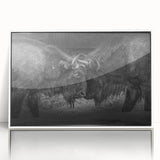 Framed wall art featuring a striking design of a buffalo, showcasing rich details and vibrant colors, ideal for wildlife enthusiasts and home decor.