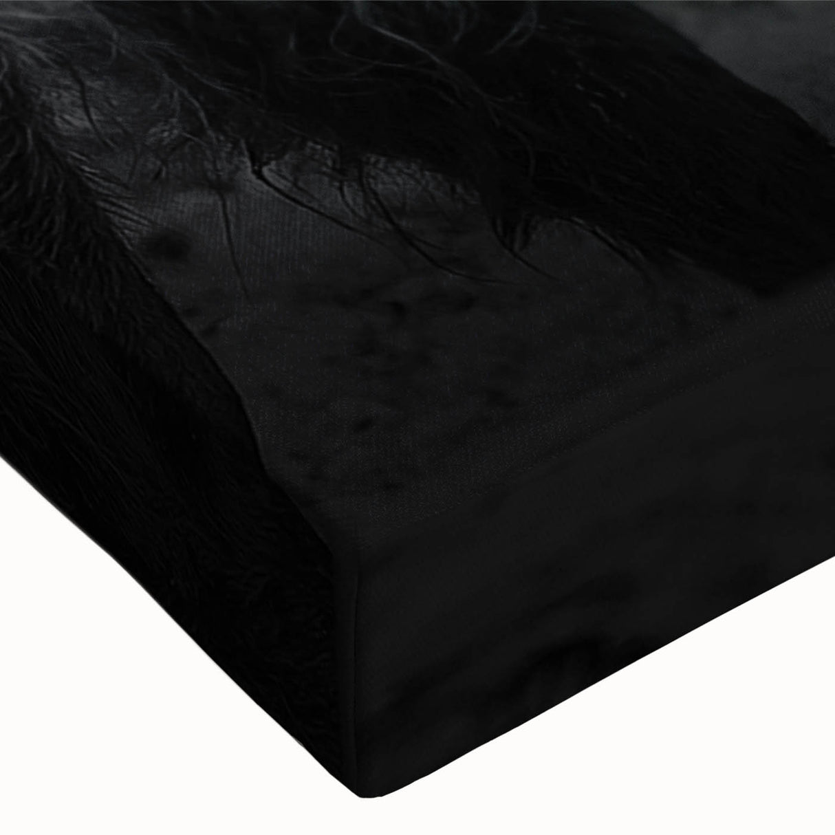 Close-up of a vibrant stretched canvas artwork depicting a majestic buffalo, showcasing intricate details and rich textures, perfect for wildlife enthusiasts.