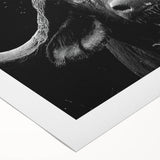 Rolled canvas wall art showcasing a majestic buffalo in a natural habitat, featuring vibrant colors and intricate details that highlight wildlife beauty. Perfect for animal lovers and home decor enthusiasts.