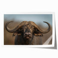 Buffalo wall art print showcasing a detailed bison design with natural earthy tones, perfect for wildlife enthusiasts and home decor in nature-inspired settings.