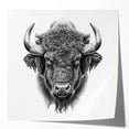 Buffalo wall art print showcasing a stunning bison design on glossy canvas, ideal for wildlife enthusiasts and home decor. Perfect for adding nature's beauty to any space.