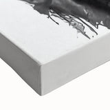 Close-up of a striking buffalo wall art design on stretched canvas, showcasing rich textures and intricate details, perfect for enhancing wildlife-themed decor.