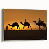 Framed wall art featuring a silver side view of a camel, showcasing intricate details and textures, perfect for adding a touch of elegance to any space.
