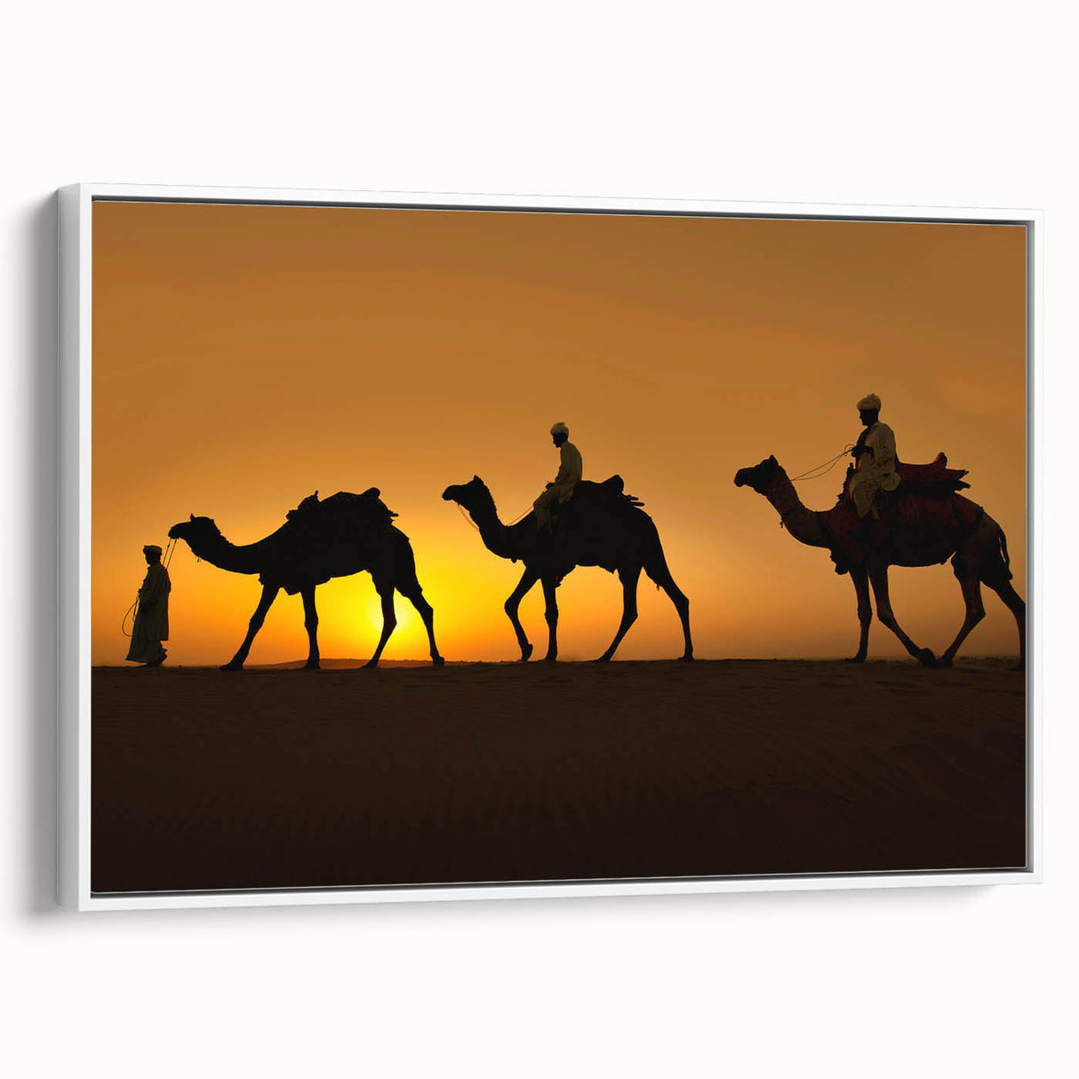 Framed canvas wall art featuring a side view of a camel design in a minimalist style, showcasing earthy tones and textures, perfect for wildlife enthusiasts and modern decor.
