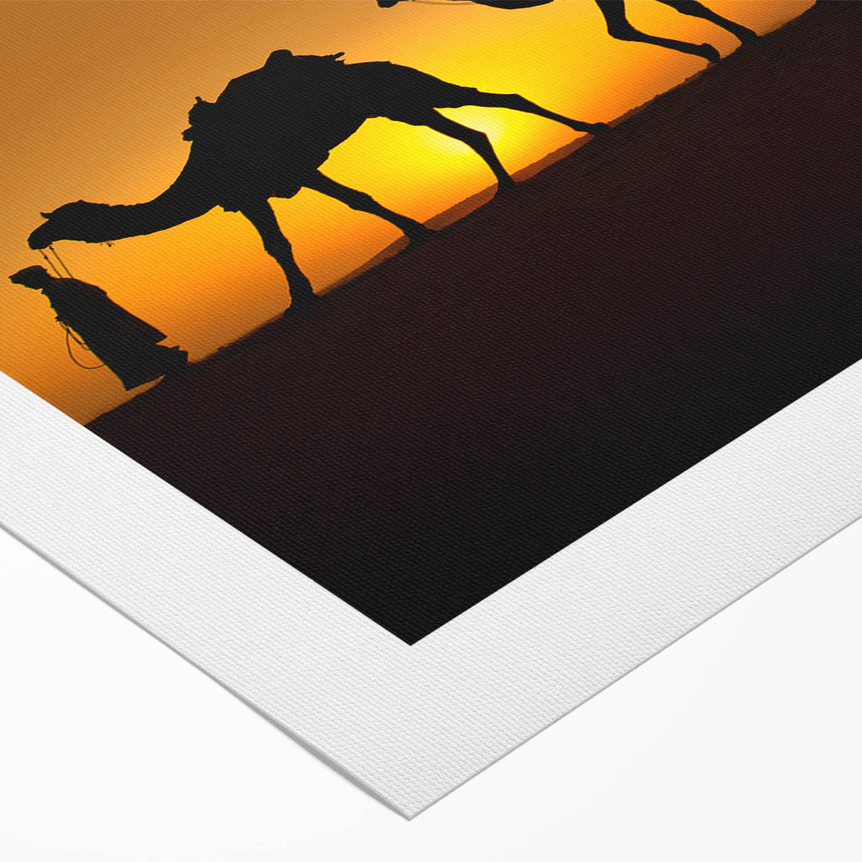 Rolled canvas art depicting a vibrant camel design inspired by wildlife, showcasing intricate details and rich colors, ideal for home decor or animal lovers.