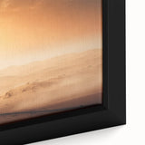 Close-up view of a framed wall art canvas featuring a beautifully detailed camel design, showcasing vibrant colors and intricate textures, perfect for animal lovers and modern decor.