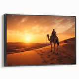 Framed wall art featuring a side view of a stylized black camel design, showcasing intricate details and textures, perfect for enhancing modern decor and animal-themed interiors.